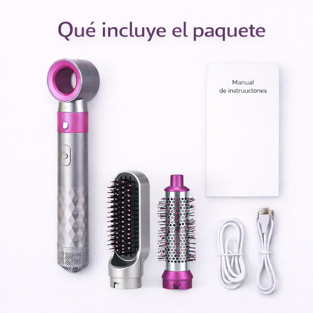Cepillo Moldeador 3 en 1 Secador y Alisador