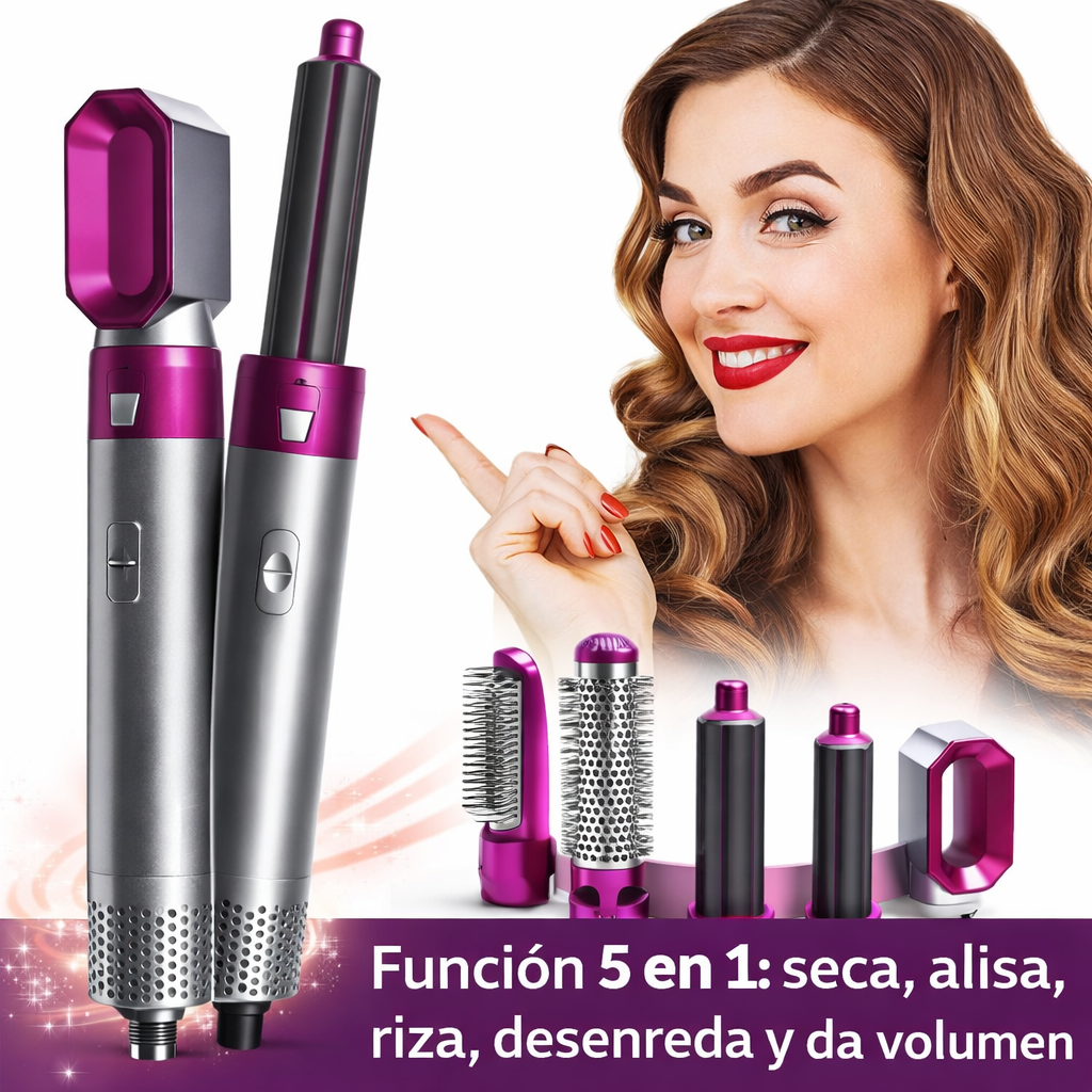 Cepillo 5 en 1 para Peinar y Secar el Cabello.