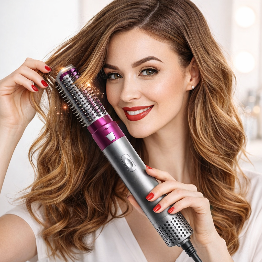 Cepillo 5 en 1 para Peinar y Secar el Cabello.