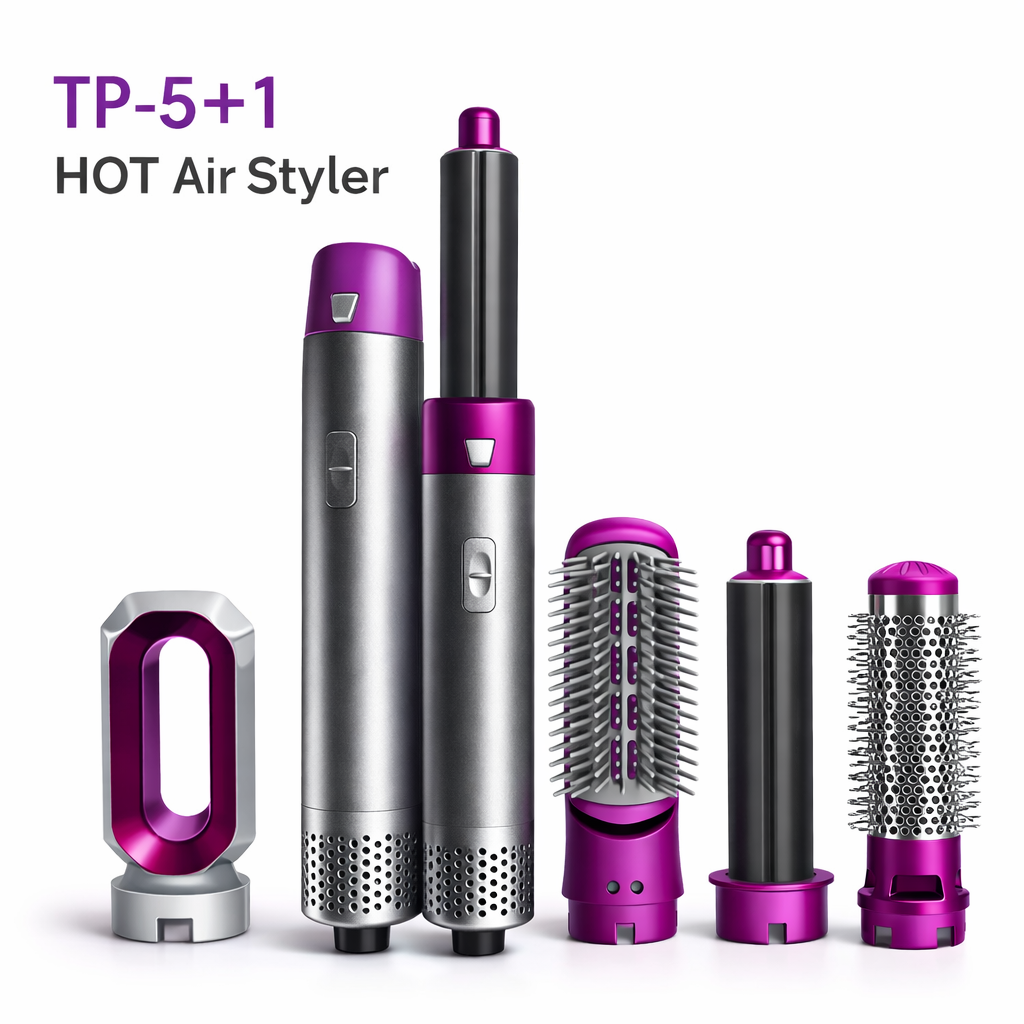 Cepillo 5 en 1 para Peinar y Secar el Cabello.